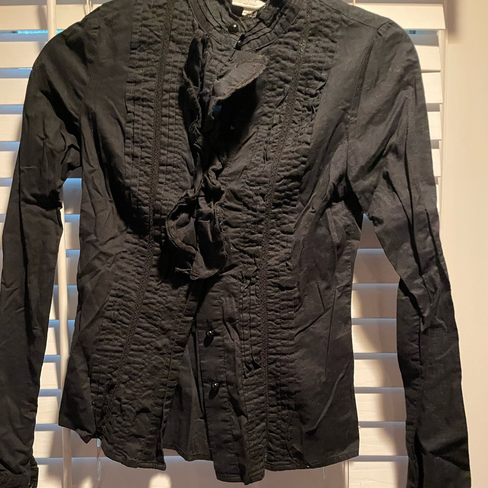 Alice Temperley for Target Black Ruffle Front Top